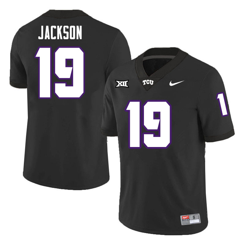 #19 Kylin Jackson TCU Jersey,Texas Christian University Horned Frogs Football Jersey-Black
